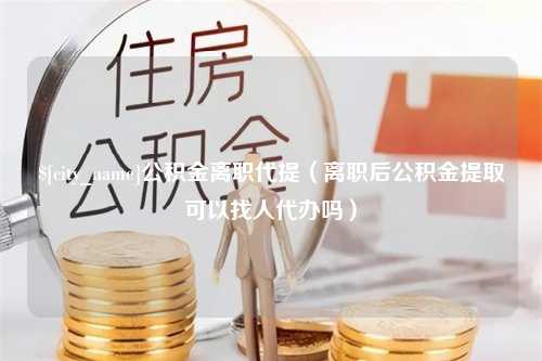 新余公积金离职代提（离职后公积金提取可以找人代办吗）